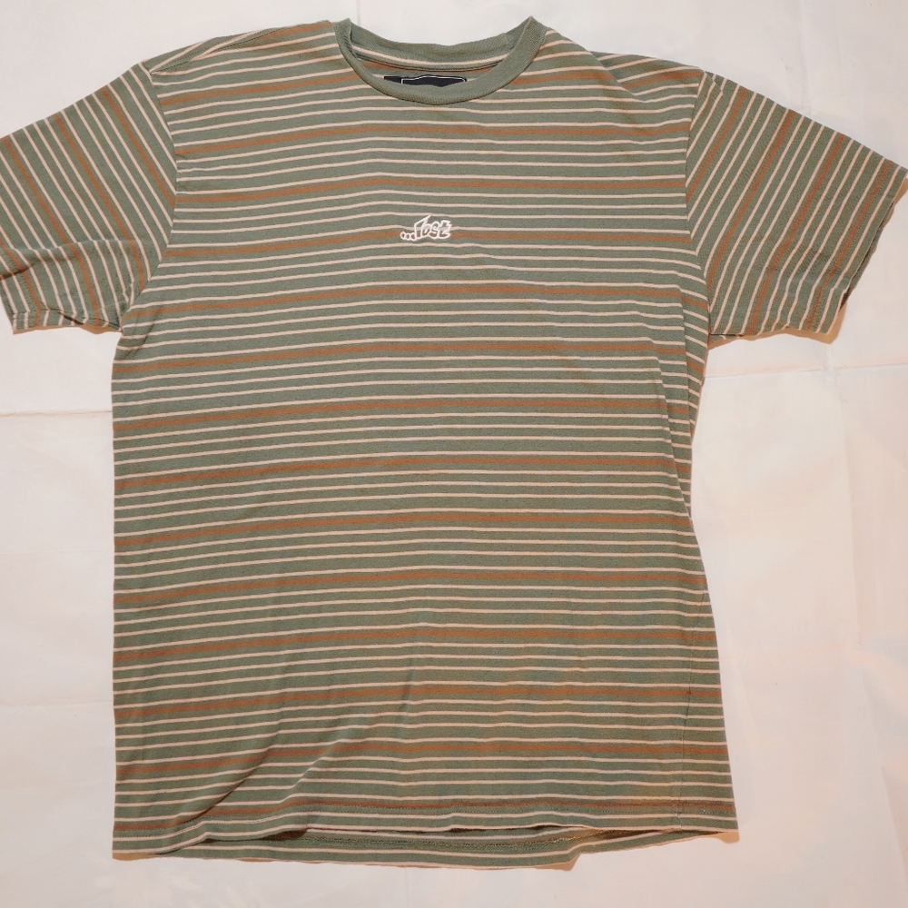 Super Rare ...Lost Enterprises Mens Large Vintage Nostalgia Striped T-shirt Vtg